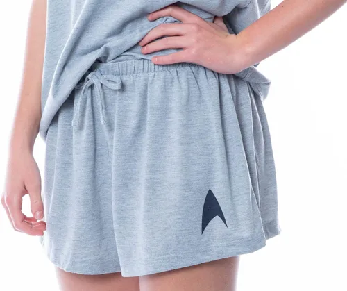 Miniatura 3 de INTIMO Star Trek Star Fleet Academy - Conjunto de pijama de 2 piezas para mujer, Gris