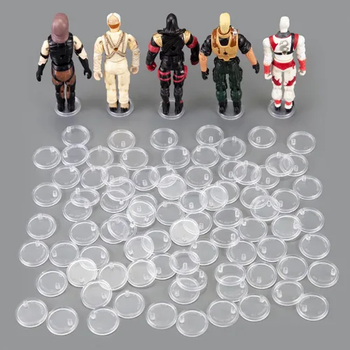 Miniatura 8 de SIXPOINTS 70 piezas de base redonda transparente compatible con figuras de acción de películas de Star Wars vintage de 3.75 pulgadas, disco de 1.476