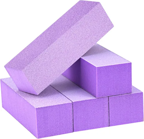 Miniatura 9 de Maryton - Bloque de lima para uñas, limas de acabado de grano medio/fino 100/180 para uñas acrílicas y uñas de gel, kits de lima para pedicura
