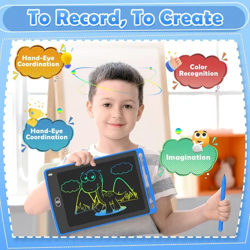 Miniatura 2 de Paquete de 3 tabletas de escritura LCD para niños, tableta de dibujo de garabatos colorida de 8.5 pulgadas, juguetes educativos de aprendizaje