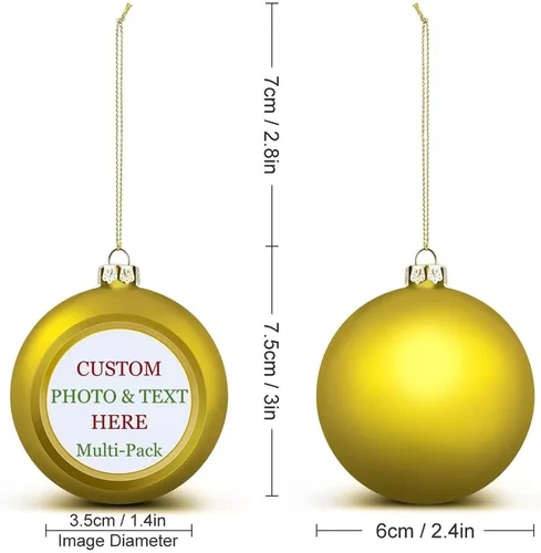 Miniatura 4 de Adornos de Navidad personalizados, texto fotográfico, haz tu propio adorno de cerámica de porcelana, regalo de recuerdos para decoración de Navidad