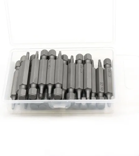 25 piezas #0 Square Robertson Destornillador listo para impacto, brocas de inserción de 2 pulgadas de longitud, vástago hexagonal con ranura de