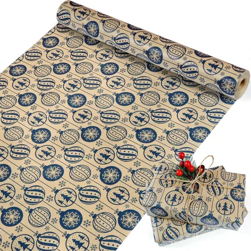 Miniatura 16 de Papel de regalo de Navidad, papel de regalo de Navidad de papel kraft negro y dorado con lámina, rollo jumbo, papel de regalo negro y blanco