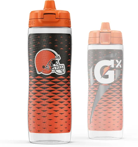 Miniatura 33 de Gatorade Gx NFL - Botellas antideslizantes para apretar, 30 onzas líquidas, sistema de hidratación Gx