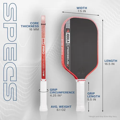 Miniatura 5 de JOOLA Pro V Pickleball Paddle - 14mm/16mm - Raw Carbon Fiber Textured Surface - Enhanced Frame & Propulsion Core, USAPA & UPA-A Certified, NFC Chip