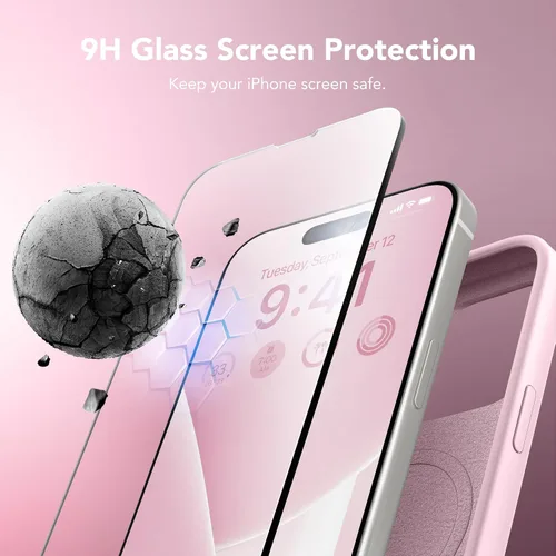 Miniatura 566 de GONEZ Funda de silicona para iPhone 15 Pro Max, compatible con Magsafe, protector de cámara + protector de pantalla, forro de microfibra suave