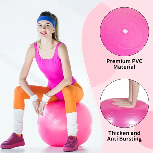 Miniatura 5 de Jerify Pelota de ejercicio de 10 piezas de pelota de pilates, pelota de yoga a granel para fitness, embarazo, parto, silla de bola de núcleo,
