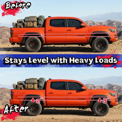 Miniatura 3 de KSP Kits de elevación completa para Tacoma 2005-2023, kits de elevación de nivelación de 3 pulgadas F+2 pulgadas R compatibles con Toyota Tacoma 2WD