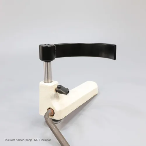 Miniatura 3 de Hurricane Turning Tools, Soporte de herramientas curvado de 5 pulgadas de diámetro para girar cuencos pequeños en torno de madera, poste de 5/8