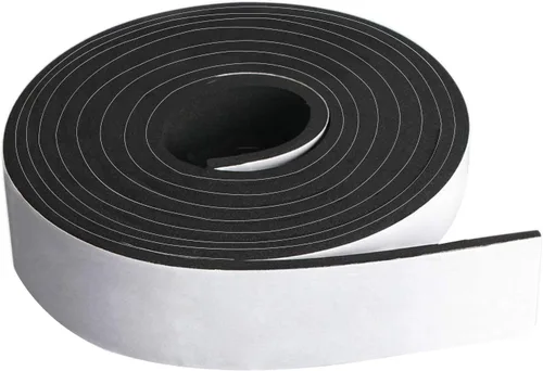 Rollo de Tira de Espuma de Neopreno por Dualplex, 2" de Ancho x 10' de Largo x 1/16" de Grosor, Sellado Contra la Intemperie Tiras de Alta Densidad