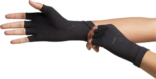 Tommie Copper Guantes de compresión de medio dedo, unisex, para hombres y mujeres, guantes para rigidez de manos, hinchazón y apoyo articular