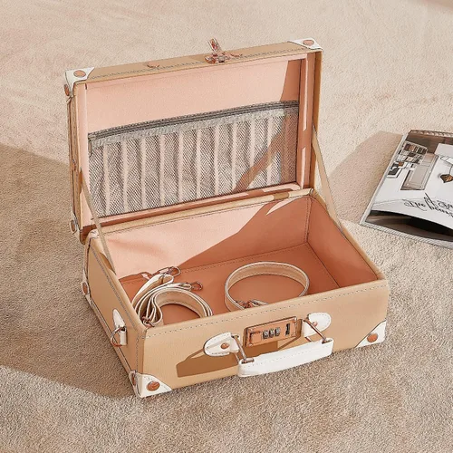 Miniatura 4 de UNIWALKER Juego de equipaje vintage para mujer, bonita maleta con bolso de 12 pulgadas, Amarillo hada