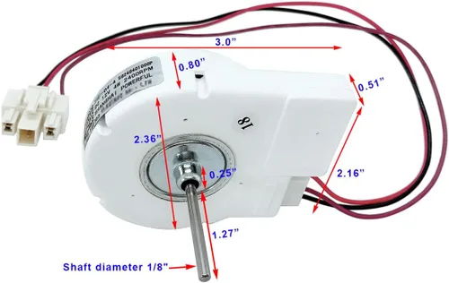 Miniatura 3 de Piezas de repuesto del motor del ventilador del evaporador del refrigerador DC12V 4W para el refrigerador Vissani/Frigidaire/Magic Chef, el motor