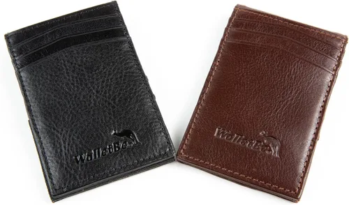 Miniatura 6 de Cartera RFID para hombre con bolsillo frontal delgado, whisky, ID interno