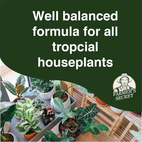 Miniatura 3 de Farmer's Secret Potenciador tropical para plantas de interior (4 onzas), súper concentrado, hace 48 galones, ideal para todas las plantas