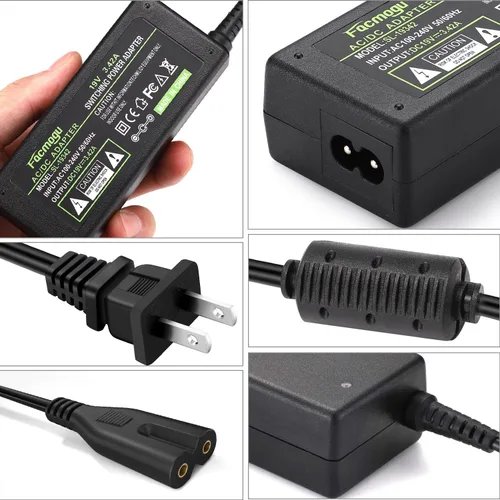 Miniatura 4 de Facmogu DC 19V 3.42A Fuente de alimentación, transformadores 100-240V AC a DC 19Volt de 65 vatios, adaptador de corriente convertidor con enchufe DC
