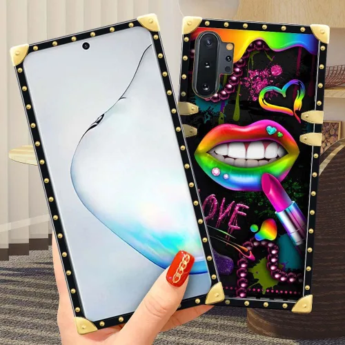 Miniatura 4 de Funda compatible con Samsung Galaxy Note 10 Plus, Lipstick Lips Note 10 Plus para niñas, TPU suave a prueba de golpes, protección rígida
