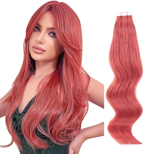 Miniatura 57 de ABH AMAZINGBEAUTY HAIR Extensiones de cinta de cabello humano Remy real, Remi, extensiones de cabello negro con pegamento en trama de piel