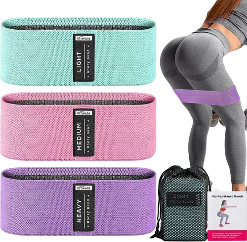Miniatura 8 de Booty Bands Set, Resistance Bands for Working Out, Exercise Bands for Women and Men Legs and Butt, Stretch Bands for Pilates, Yoga Starter Set Negro