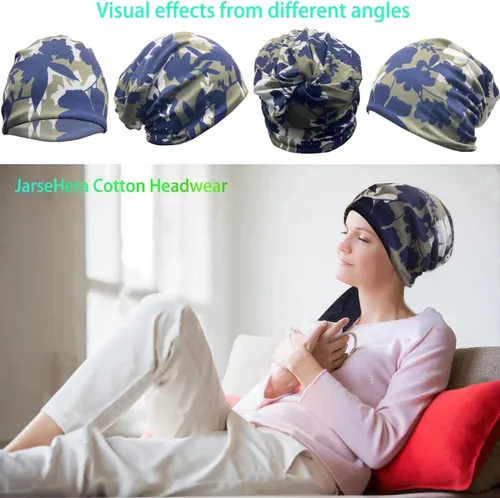 Miniatura 2 de JarseHera Gorros de algodón para quimioterapia para mujer, gorro para el cáncer, turbante