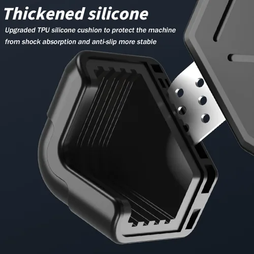 Miniatura 2 de AUCELI Soporte de teléfono para motocicleta, ABS de liberación rápida para teléfonos de 4.7 a 7.2 pulgadas, antivibraciones con clip giratorio