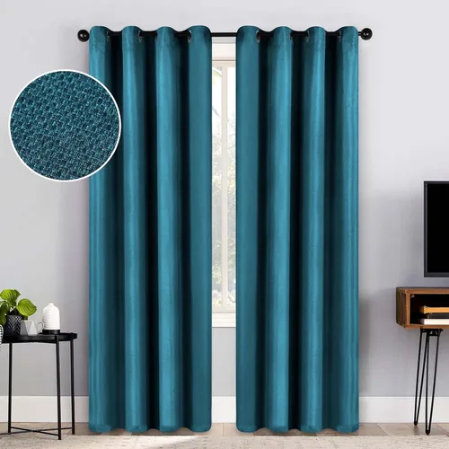 Miniatura 2 de Superior Cortinas opacas, aisladas, cortinas con bloqueo solar para dormitorio, sólidas, texturizadas, ventana de sala de estar, tejido térmico