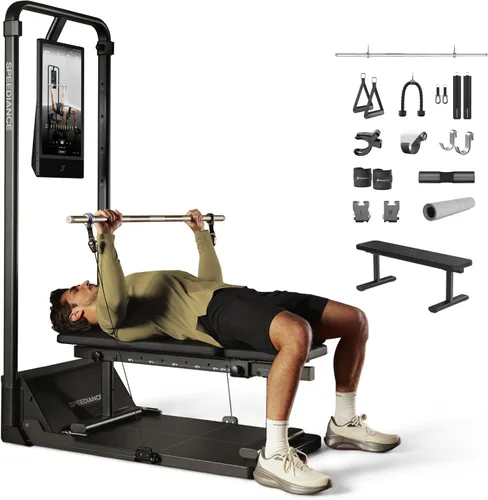 Miniatura 12 de Speediance Gimnasio en casa, máquina Smith multifuncional inteligente alimentada por IA para entrenamiento de fuerza de cuerpo completo