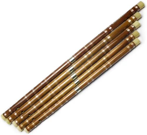 Miniatura 3 de C Key Dizi - Flauta de bambú amargo para principiantes con membrana gratis, pegamento y protector Set de instrumento chino tradicional