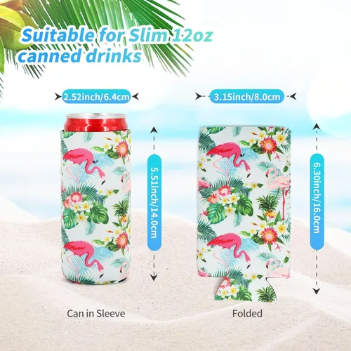 Miniatura 2 de 2 Fundas de neopreno para enfriar latas largas de cerveza, fundas para lata de cerveza plegables, fundas para enfriar latas, adecuadas para bebidas