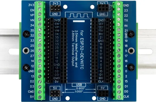 Miniatura 10 de para ESP32 Placa de ruptura 30 pines GPIO 1 en 3 Placa de expansión Bloques de terminal de 3.81mm 0.15" para módulo ESP32 ESP-WROOM-32 ESP32-DevKitC