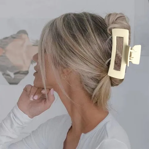 Miniatura 4 de Pinzas de garra extra grandes de 5 pulgadas para una sujeción fuerte, pinzas para el cabello mate XL, 4 clips gigantes de gran tamaño para cabello