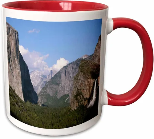 Miniatura 9 de 3dRose El Capitan and Bridalveil Falls in Yosemite National Park - Taza de dos tonos (11 onzas), color negro