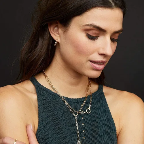 Miniatura 5 de gorjana Womens Parker Paperclip Link Chain Necklace 18k Gold or Silver Plated Chunky Clasp