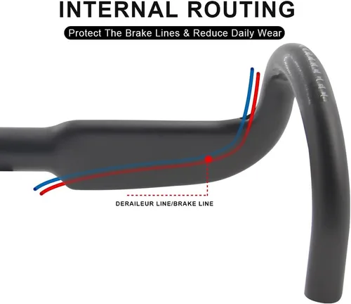 Miniatura 5 de manillar de grava manillar de fibra de carbono RXL SL manillar de carbono 1-1/4 "Aero Road Bike bares 31.8 Enrutamiento interno Manillares
