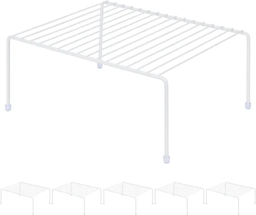 Miniatura 9 de Estante de almacenamiento mediano (13.1 x 10.2 pulgadas), estante de almacenamiento para gabinete y refrigerador, organizador de almacenamiento