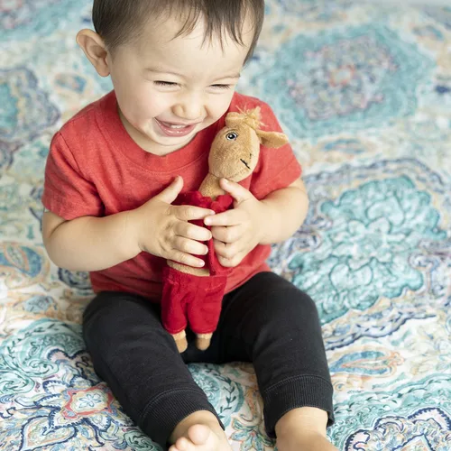 Miniatura 2 de Peluche de tejido suave de Llama Llama en pijama rojo, bolsa de frijoles, juguete de 25 cm