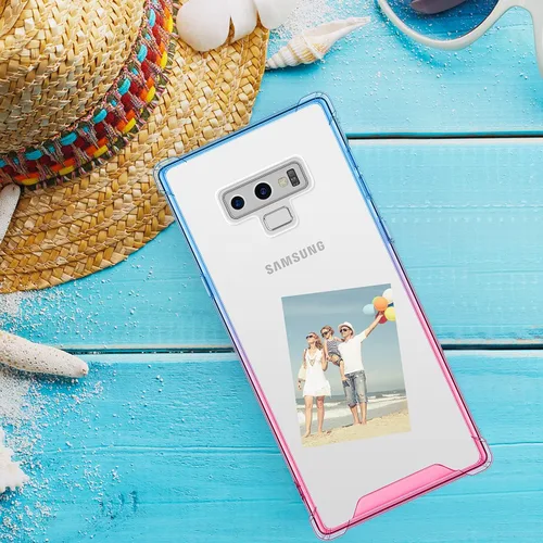 Miniatura 2 de Funda para Galaxy Note 9, funda transparente con bonito degradado para teléfono, TPU reforzado, parte trasera de policarbonato duro, funda