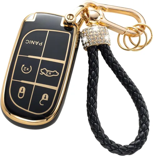 Miniatura 18 de Gematay Funda protectora para llavero VW Volkswagen con cordón para llavero, compatible con VW Jetta Golf Polo MK7 Passat Beetle Smart Key Case