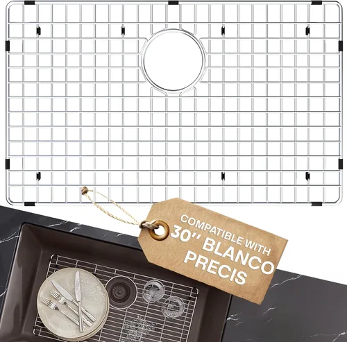 Miniatura 10 de 221206 Rejilla de fregadero – Solo compatible con [32 pulgadas BLANCO PRECIS SUPER SINGLE] – Tamaño de rejilla de fregadero [27.6 x 14.6 pulgadas]