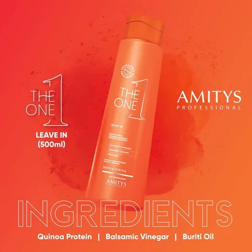 Miniatura 2 de Amitys The One Leave-In 16.9 fl oz, aceite de buriti, proteína de quinua, vinagre balsámico. reparación de daños, fortalecimiento capilar