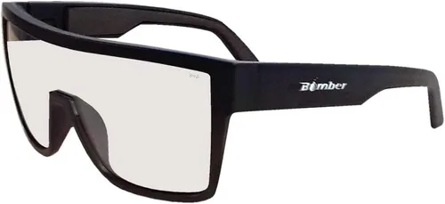 BOMBER Gafas Saftey para hombres y mujeres, lente de seguridad transparente, con marco cuadrado negro mate y forro de espuma antideslizante,