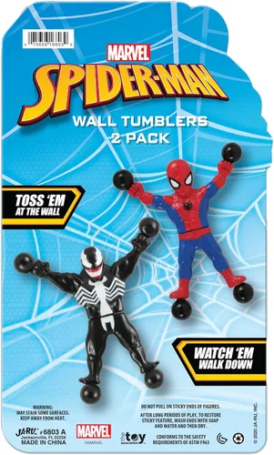 Miniatura 6 de JA-RU Spiderman & Venom Window Crawler - Escaladores de pared, juguetes pegajosos (1 paquete con 2 figuras) Marvel Avengers Superheroes Fidget Toy