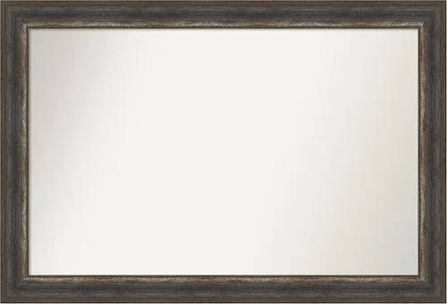Miniatura 199 de Amanti Art Espejo de baño marrón para sobre el fregadero, 25 x 25 pulgadas, hecho a medida, espejo de tocador cuadrado marrón medio, marco de madera
