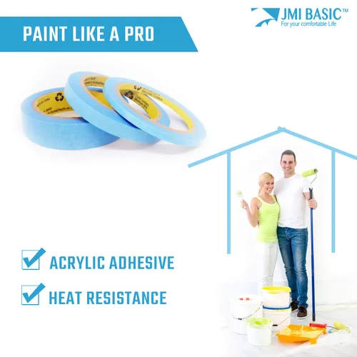 Miniatura 5 de Blue Painters - Papel washi de varios tamaños, paquete múltiple de 44 yardas, cinta adhesiva sin residuos para pintura, dibujo, manualidades