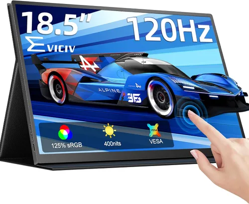 Miniatura 12 de Monitor portátil con pantalla táctil con batería de 8000 mAh, 15.6 pulgadas, 125% sRGB ultra delgado de 10 puntos, monitor de pantalla táctil USB-C