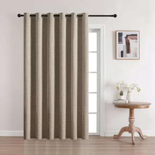 Miniatura 38 de CUCRAF - Juego de 2 paneles de cortinas de ventana con oscurecimiento total del 100%, de 54 pulgadas de largo, con aspecto de lino falso, cortinas