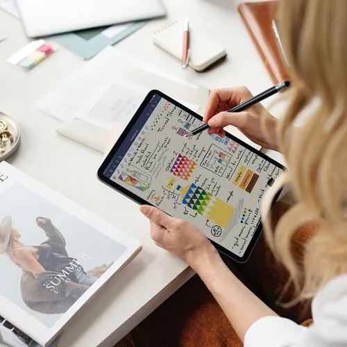 Miniatura 5 de Stylus Negro 6 Piezas, Lápiz Stylus de Metal 2 en 1 para Pantalla Táctil, Puntas de Goma de Alta Precisión y Sensibilidad, Compatible con iPhone