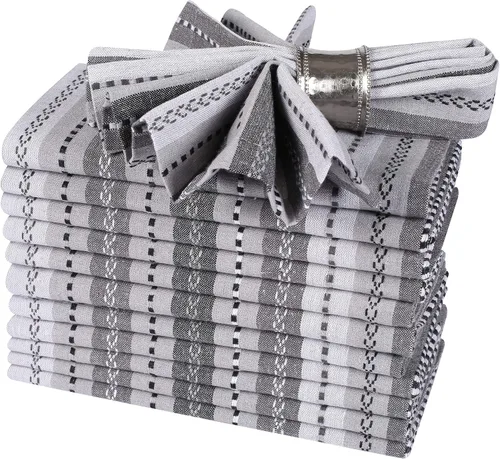 Miniatura 18 de Juego de 12 servilletas de tela 100% algodón puro de 18 x 18 pulgadas, servilletas de boda, lavables a máquina, servilletas de cóctel, beige Beige
