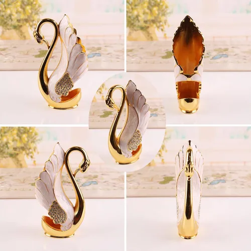 Miniatura 2 de Juego de cucharas para cena de postre de café, soporte con base de cisne con tenedores y cucharas para ensalada de pastel, cóctel, postre