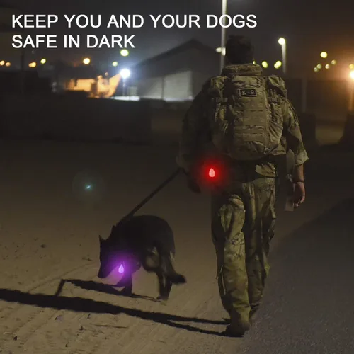 Miniatura 2 de Paquete de 2 luces recargables para perros, luz para collar de perro, impermeable, luces de seguridad LED para perros con 3 modos, múltiples